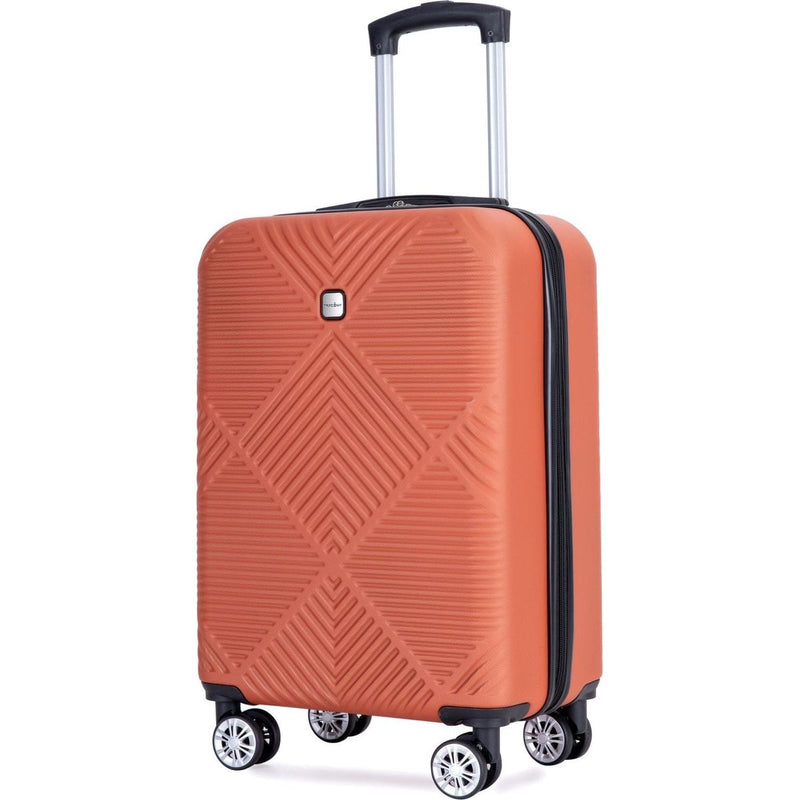 2Piece Luggage Sets ABS Lightweight Suitcase, Spinner Wheels, (20/14) DARK ORANGE