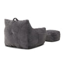 Giant Bean Bag Chair With Armrests And Footstool by HouseOfZazla