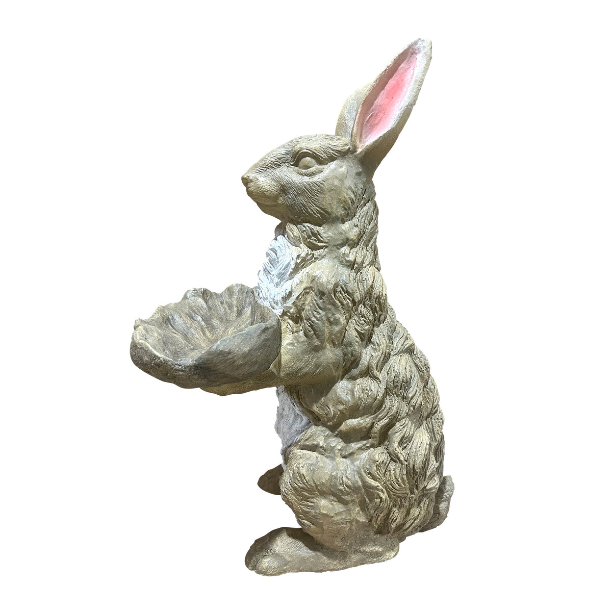Magnesium Oxide Bunny Statue Holding Decor, photo 6 of 7