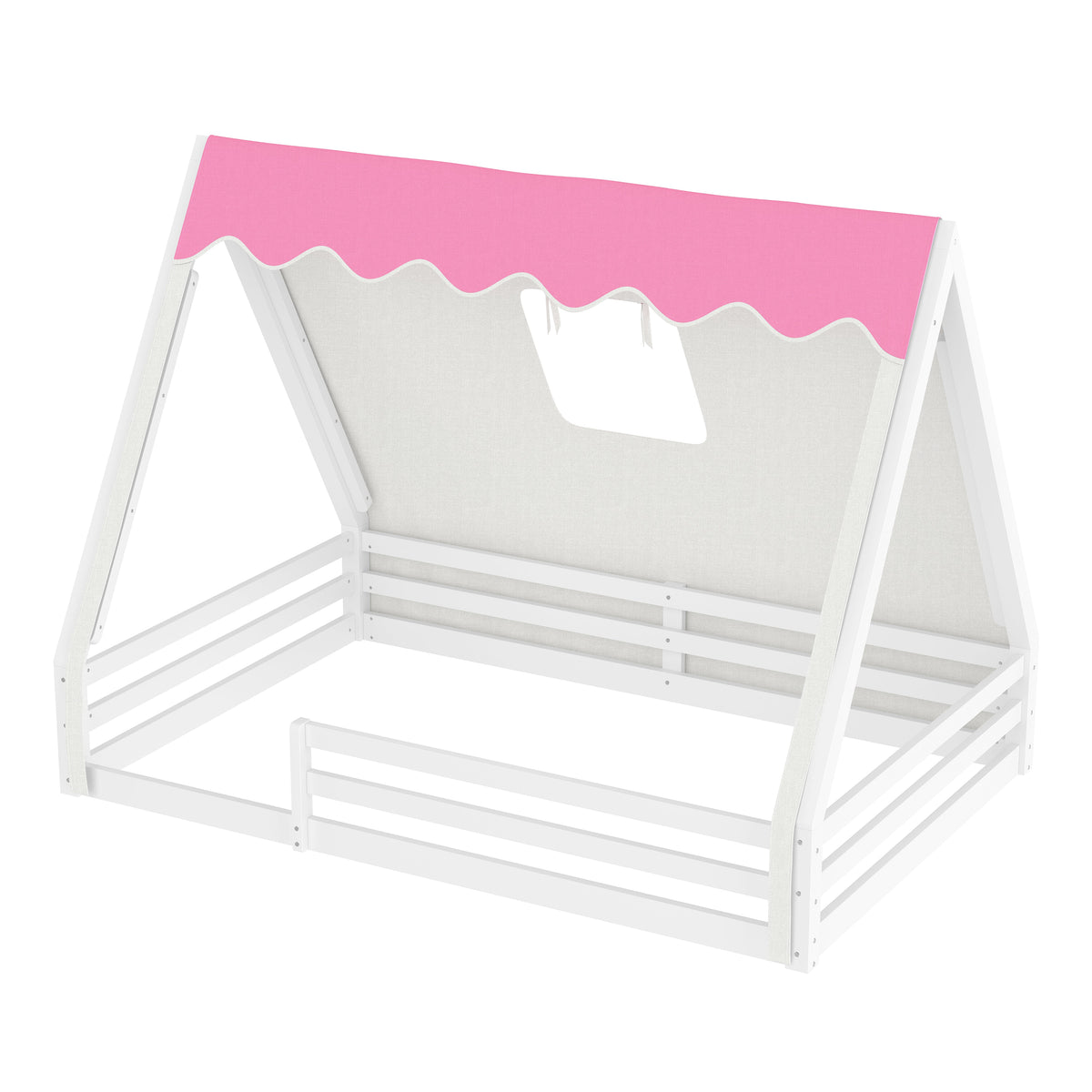 Full Size House Floor Bed with Tent and Light, photo 9 of 10