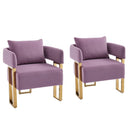Modern Decorative Chair Teddy Fleece Upholstered And Metal Foot by Unique Piece Furniture