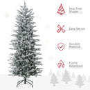 HOMCOM 6ft Tall Prelit Artificial Christmas Tree