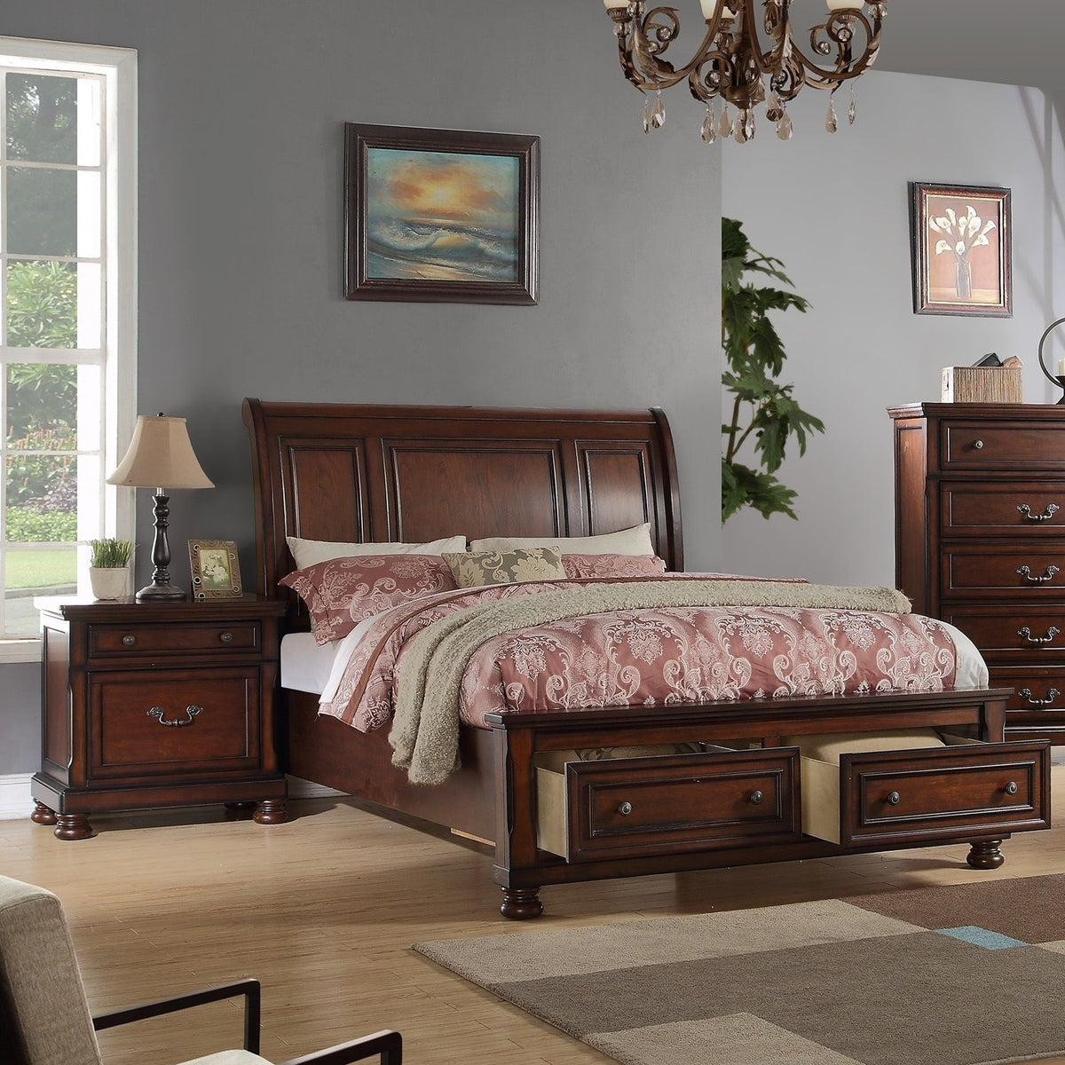 3 Piece Bedroom Set, Bed With 2 Nightstands, photo 14 of 32