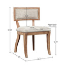 Classic Dining Chair With Curved Back (Set of 2) - Beige / Light Natural by HouseOfZazla