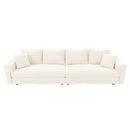 4 Seat Sofa, Modern Comfy Upholstered Sofa Cloud Couch, Deep Seat Couches With Soft Pillows