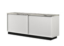 Matilda Cabinet Console Table with White Faux Marble Top by HouseOfZazla