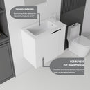 22 Inch Floating Bathroom Vanity with Sink, Soft-Close Door, Ceramic Sink, Plywood by HouseOfZazla