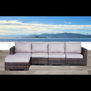 Wide Patio Sectional With Cushions - Brown by Unique Piece Furniture