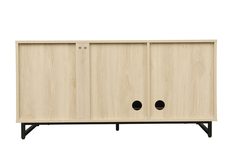 3 Door Cabinet, Sideboard Accent Cabinet, Storage Cabinet for Living Room, Hallway Entryway Kitchen