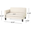 Comfy 3-Seat Sofa with Wooden Legs, Modern Style for Living Room and Study