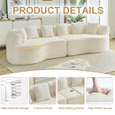 Curved Sectional Sofa - 111.5-inch Oversized Modern Design