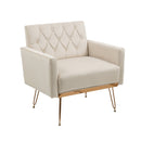 Accent Chair, leisure single sofa with Rose Golden feet