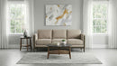 Islington Fabric Upholstered Panel Arm Sofa Taupe