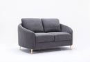 Yuina Linen Loveseat - Gray by HouseOfZazla