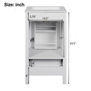 Bathroom Vanity With Ceramic Sink, Soft Close Drawers, Door Organizer, Divider Drawer, Adjustable Foot Pads