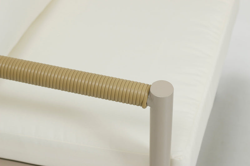 4 Pieces Patio Furniture Set, PE Rattan Wicker 4 Pcs Outdoor Sofa Set w/Washable Cushion and Tempered Glass Tabletop, Conversation Furniture for Garden Poolside Balcony