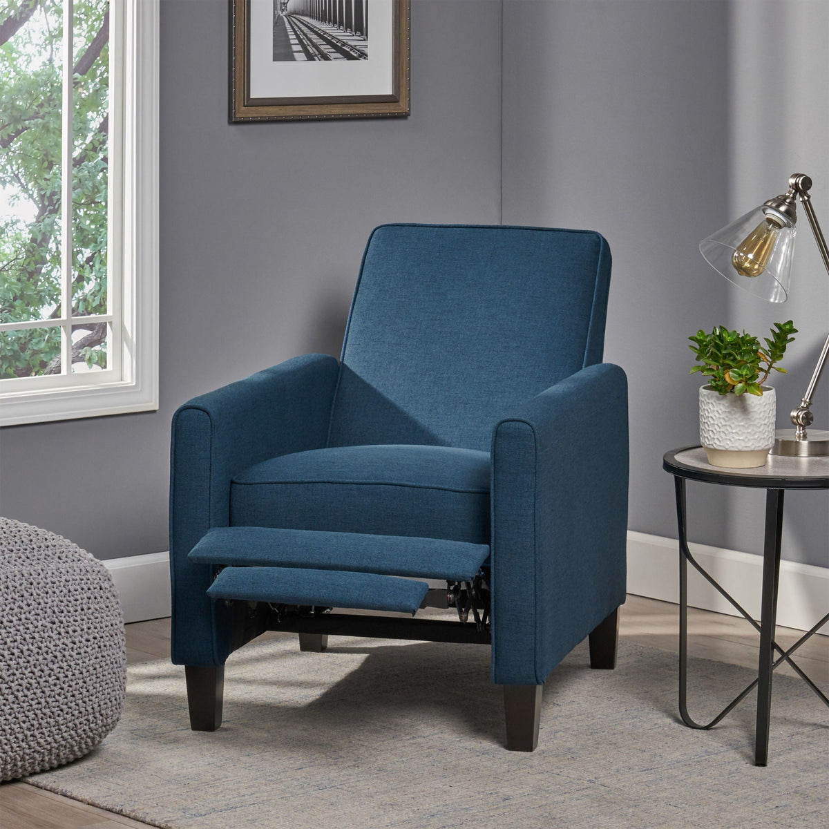 Upholstered Push Back Recliner Chair For Living Room, photo 39 of 40
