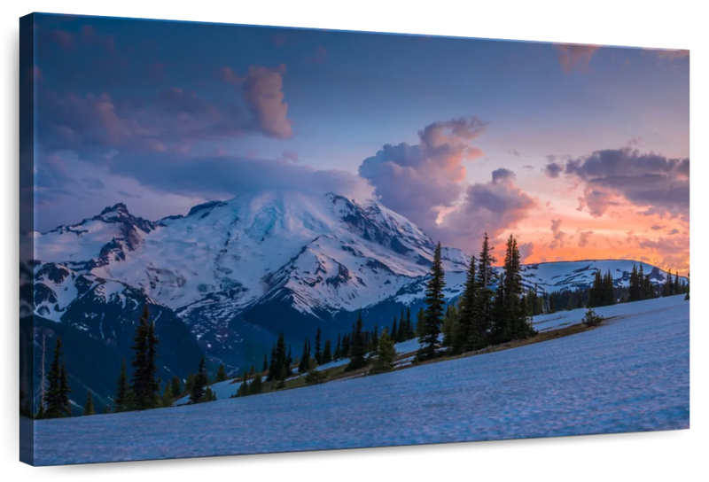 Mt. Rainier At Sunset Wall Art