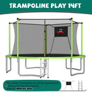 14FT Sports Fitness Trampoline with Enclosure Net by HouseOfZazla