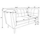 Maximillion - Tuxedo Arms Loveseat - Brown by HouseOfZazla