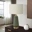 Lighting, Table Lamp, Green Ceramic, Contemporary - Green