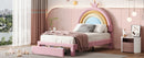 Upholstered Rainbow Design Bed, Princess Platform Bed With Storage Drawer by Unique Piece Furniture