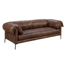Jaron - Top Grain Leather Sofa - Mocha by HouseOfZazla