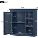 30" x 28" Medicine Cabinet, Wall Mounted Bathroom Storage Cabinet, Modern Bathroom Wall Cabinet with Mirror,Medicine Cabinet, Mirror Cabinet with 3 Open Shelves (Not Include Bathroom Vanity)