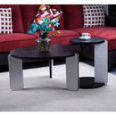 Round Coffee & End Table Set - Black by HouseOfZazla