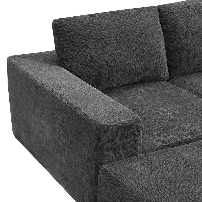 Walker Edison | Chenille Modular U-Shaped Sectional Sofa