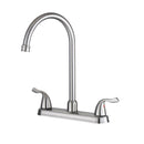 Stainless Steel Kitchen Sink Faucet With 2 Handles, 3 Hole Installation by HouseOfZazla