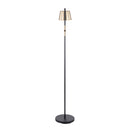 Metric - Industrial Floor Lamp - Black / Antique Brass