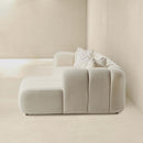 Beatrice - Modern Tufted Right Sectional Sofa - Ivory by HouseOfZazla