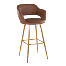 Margarite - Contemporary Fixed Height Barstool With Footrest (Set of 2) With Square by HouseOfZazla