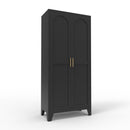 Shapely Doors Cabinet, Metal Storage Cabinet With Doors And Adjustable Shelves by Unique Piece Furniture