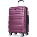 3 Piece Luggage Sets PC Lightweight & Durable Expandable Suitcase with Two Hooks, Double Spinner Wheels, TSA Lock, (21/25/29) Wine Red