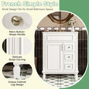 Bathroom Vanity With Sink, Compact Cabinet & 2 Drawers And Adjustable Shelf by HouseOfZazla