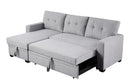 Upholstered Pull Out Sectional Sofa With Chaise by HouseOfZazla