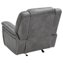 Encino - Upholstered Padded Arm Glider Recliner - Gray by HouseOfZazla