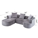 Modular Sectional Sofa With L Shape Chaise With Deep Seat by HouseOfZazla