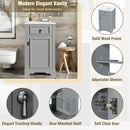 Elegant Bathroom Vanity With Ceramic Sink, Soft Close Door, Adjustable Shelf by Unique Piece Furniture
