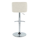 Toriano - Contemporary Adjustable Barstool Swivel With Rounded T Footrest (Set of 2) by HouseOfZazla