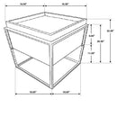 Ondrej - Square Accent Side Table With Removable Tray - Dark Brown by HouseOfZazla