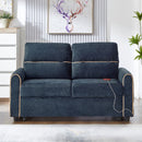 Pull Out Sofa Bed With Adjustable 3 Position Backrest, USB Charging Ports, Side Pockets