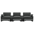 Collins 5-Piece Power Reclining Home Theater Seating Dark Grey