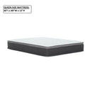 12'' Hybrid Mattress In A Box, Plush Gel Memory Foam Mattress Top With Pocket Coil Base - Gray / White - Queen by HouseOfZazla