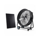 30" Wheeled Solar Fan with 140W Adjustable Monocrystalline Solar Panel by HouseOfZazla