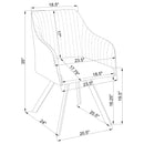 Tufted Swivel Dining Chair With Slim Sloped Arms - Green