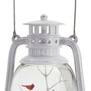 Christmas Plastic / Resin Lantern With Snowman & Tree LED / Water Spinning / 6 Hours Timer, 3*AA Batteries Required - White / Multi by HouseOfZazla