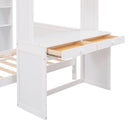 Loft Bed With A Stand Alone Bed, Shelves, Desk, And Wardrobe by HouseOfZazla